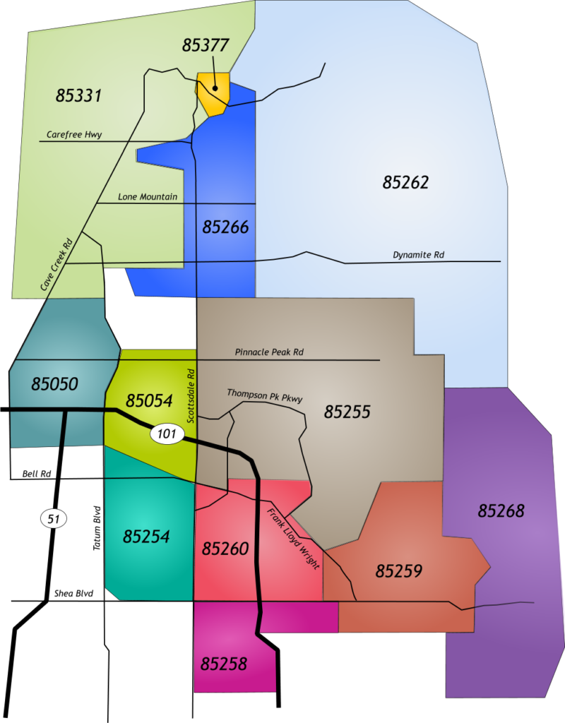 Phoenix Zip Code Map 2023