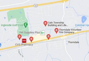 Thorndale PA dispensary map
